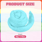 MECCANIXITY Wool Roving Yarn Soft Felting Wool 50g/1.76oz Pure Chunky Roving - Image 2