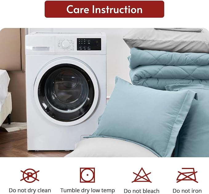 MUXHOMO 5 Pieces Twin XL Comforter Set, Reversible Bed in a Bag Twin XL Size - Image 9
