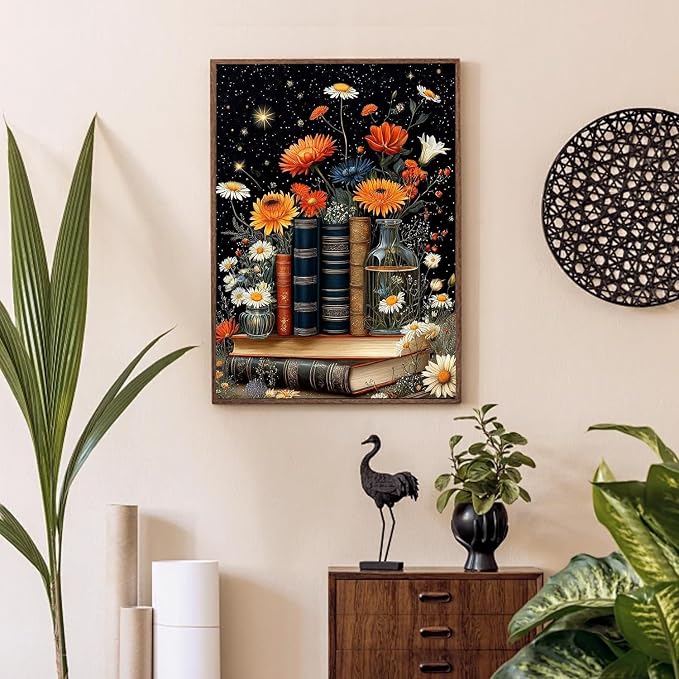 Book Flower Diamond Art Kits for Adults, DIY 5D Diamond Painting Kits for - Image 4