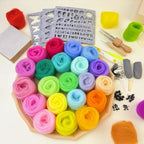 IcosaMro Needle Felting Kit 48 Color Wool Roving - Image 2