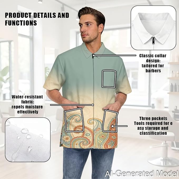 Professional Grooming Smock Unisex, Water Resistant Anti-Static | Hairdresser - Image 5