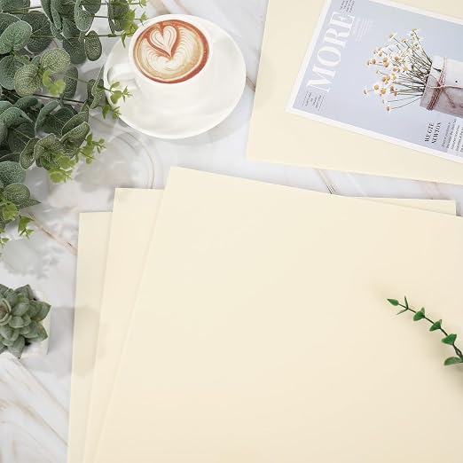 JarThenaAMCS 4Pcs Cream Acrylic Sheets 1/8 Thick 12 x 16 Inch Cream Color Cast - Image 5