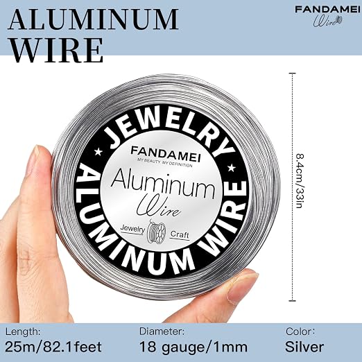 FANDAMEI Craft Wire 18 Gauge 82 Feet, Aluminum Wire - Image 2