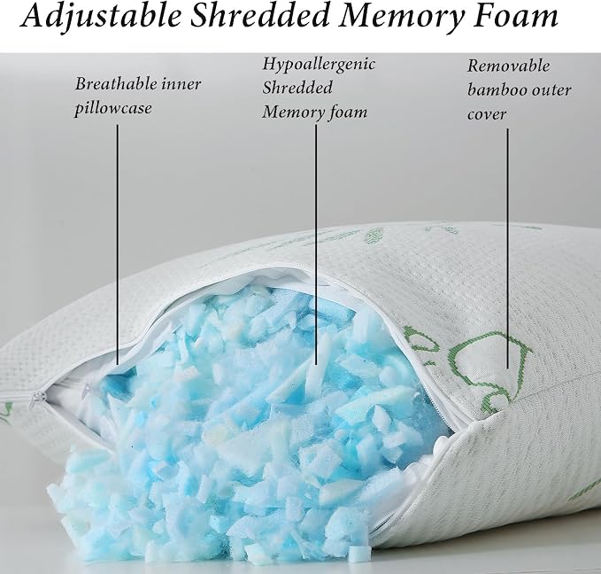 HOXXME Body Pillow for Adults Shredded Memory Foam Long Full Body Pillow for - Image 2