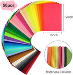 Morcheiong 50 Pcs Felt Fabric Soft Felt Fabric Sheet - Image 2