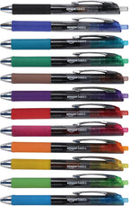 Amazon Basics Retractable Gel Pens, Fine Point 0.7mm, Smooth Writing by AmazonBasics