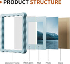 8X8 Wavy Picture Frame With Mat - Image 4