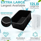 Ice Block Form Makes 12 Lb. Ice Cube 11" x 7" x 5" Largest Available Ice Block - Image 4