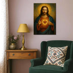 Sacred Heart of Jesus Canvas Wall Art Divine Mercy Painting picture Wall Decor - Image 3