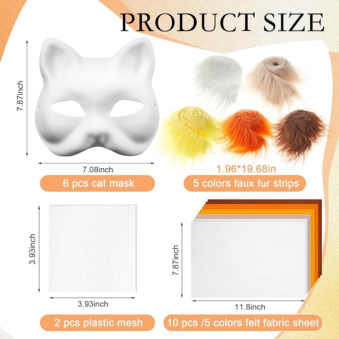 Seenelling DIY Therian Mask Kit Blank Cat Mask - Image 2