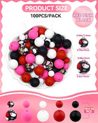 FIVEIZERO 100PCS 9mm & 15mm Silicone Beads, Fade-resistant, Easy-clean - Image 2