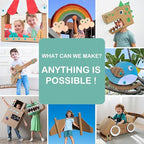 Kizzikids Cardboard Tools for Kids, Safe Cutter STEM Construction Kit | 149 PCS - Image 4