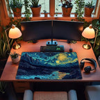 Misty Forest Desk Pad Mat Vincent Van Gogh XL Mouse Pad Gaming Playmat Large - Image 4