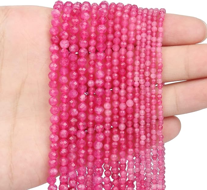 3mm 120pcs Rose Crystal Tiny Gemstone Beads - Image 2