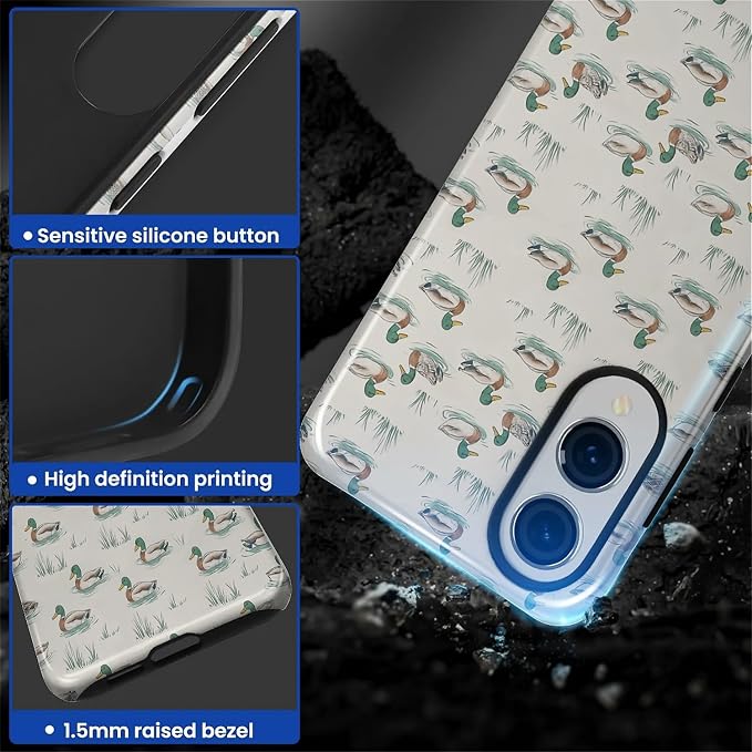 for Samsung Galaxy S25 Edge Case, Cute Duck Pattern Glossy 2 in 1 Shockproof - Image 4