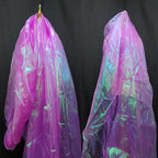 3.3 Yard Magic Rose Purple Organza Fabric - Image 4