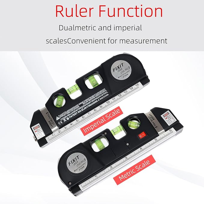 Laser Level Line Tool, Standard Cross Line Laser Leveler Beam Kit | - Image 5