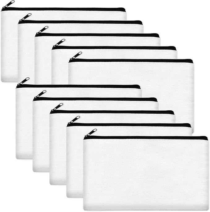 Legigo Blank Canvas Bag Zipper Pouch Makeup Bags Bulk by Legigo