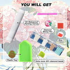 VeGuude Diamond Art Kits for Adults, Full Drill Hydrangea Flowers Diamond - Image 8