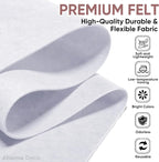 Soft Felt Fabric Sheet 18" x 36", 1.6mm Acrylic Craft Felt, Large Precut Sheet - Image 2