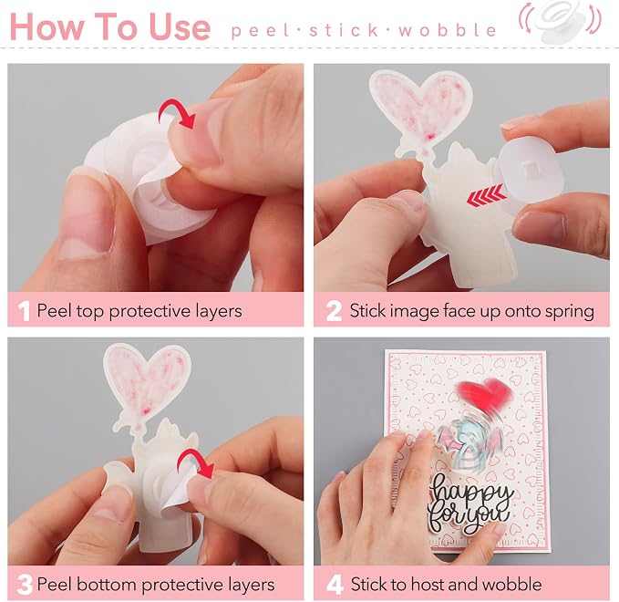 BAOFALI 240Pcs/Set Mini Action Wobbles, Self-Adhesive Springs, Small Wobblers - Image 4