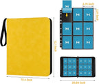 GERMUN 3 Ring 9 Pocket Zipper Card Binder, 720 Double Sided Standard PU Trading - Image 2