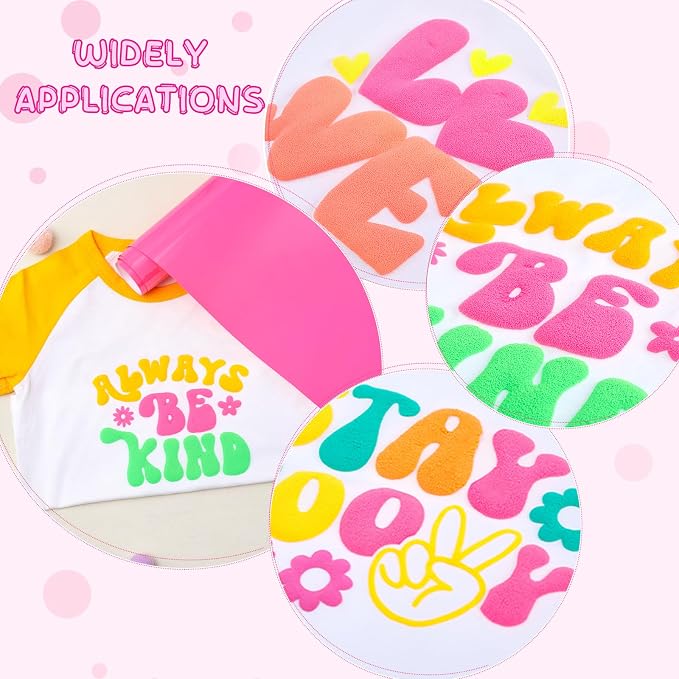 Tintnut Hot Pink Puff Heat Transfer Vinyl Roll, easy cut & weed, stretch - Image 4