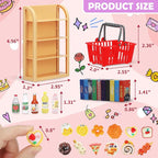 170Pcs Miniature Supermarket Shelves Furniture Model Doll House Store Storage - Image 2