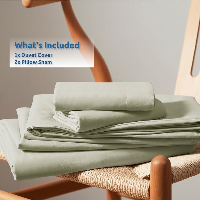 Nestl Light Sage California King Duvet Cover Sets - Image 9
