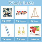 hkejoi Navy Paint by Numbers Kit - Image 4