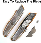 DIYSELF 2Pack Utility Knife Box Cutter Retractable Blade Heavy Duty PVC Pipe - Image 6