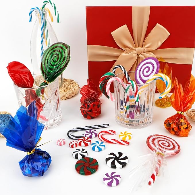 Cellophane Wrap, 8 Multi-Colors Colored Cellophane, 7.5x7.5 Inch Transparent - Image 4