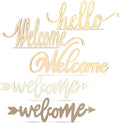 Welcome Hello Unfinished Wooden Letters Wood Cutout Signs by VisittheJoyavo