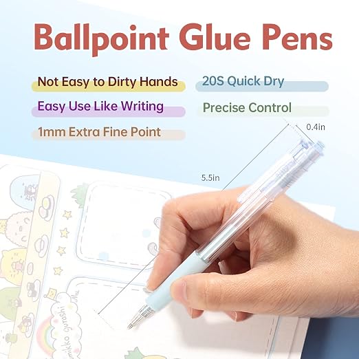 Ball Point 6 pcs Quick Dry Glue Pens - Image 2