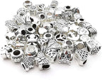 55pcs Assorted Alloy European Large Hole Beads Metal Spacer Charms Bead - Image 4