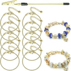 10 Pcs 7.87 Inch Snake Chain Charm Bracelet Chains by BRACELETMAKINGKIT