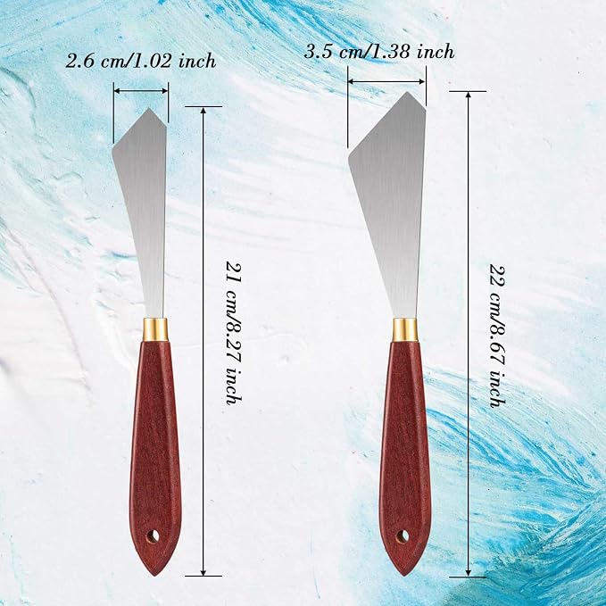 Palette Knife Set Spatula Pallet Knives Stainless Steel Painting Knife Mixing - Image 3
