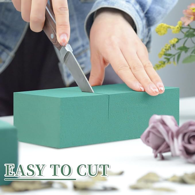 SupKing Floral Foams Blocks 4Pcs Green Wet Dry Flower Foam Bricks Large Florist - Image 3