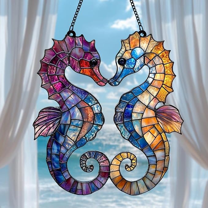 Seahorse Acrylic Suncatcher by Unknown