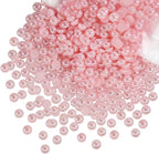 qiipii 900PCS 6mm Light Pink Round Half Round Pearls by qiipii