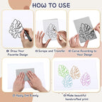 Frienda 30 Pack 4"x6" Rubber Carving Blocks Rubber Stamp Carving Linoleum Blocks - Image 4
