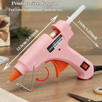 6 Pack Mini Hot Glue Gun Set for Classroom & Group Crafts, 3 Pink + 3 Blue Low - Image 7