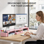 OPNICE Desk Organizers and Accessories, Dual Monitor Stand Riser - Image 2