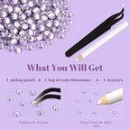 1500PCS 6mm Resin Rhinestones in Bulk, Bedazzling Flatback Crystals Rhinestones - Image 7