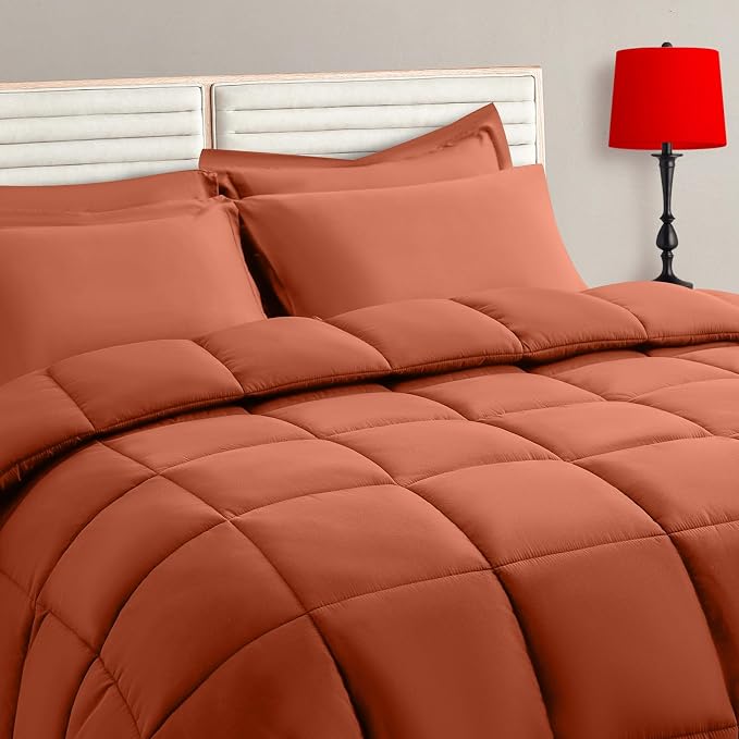 TAIMIT Burnt Orange King Comforter Set by TAIMITBedingSets