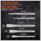 HORUSDY 16-Piece Punch and Chisel Set, Including Taper, Cold Chisels - Image 8