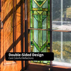 Faux Stained Glass Effect Transparent Window Film, Original Hand Drawn Static - Image 4