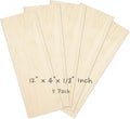 Balsa Wood Sheet 1/8" Inch Thick 12" x 4" Wooden Board by BARSHASPACE