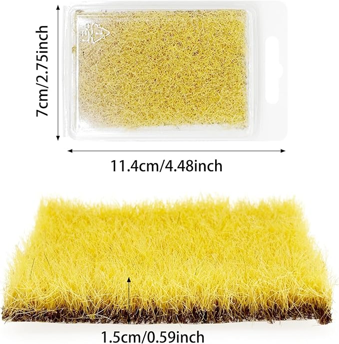 Woohome 2 PCS Model Grass Tufts Resin Static Scenery Model, Artificial Grass - Image 5