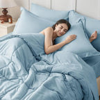 JOLLYVOGUE Twin Comforter Set, Ultra-Soft Bed in a Bag Twin Size 5 Pieces - Image 5